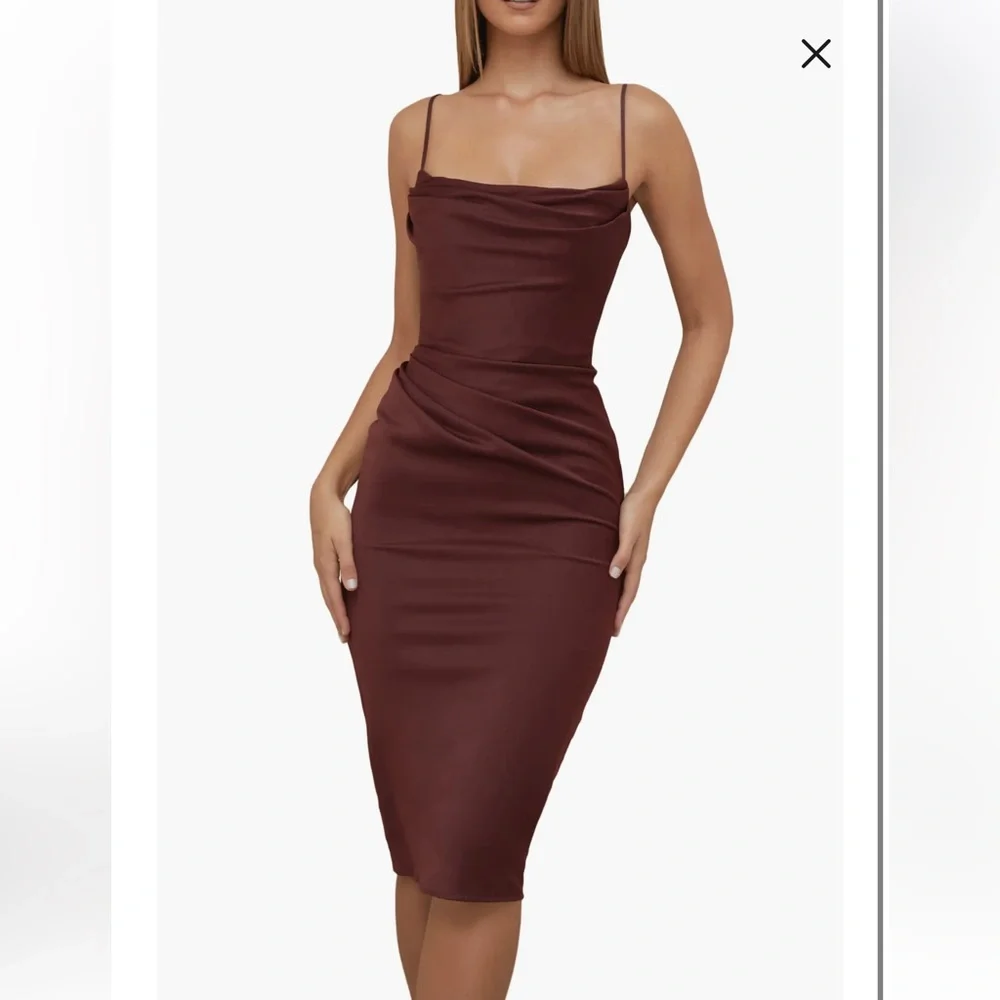 anja satin corset midi dress House of CB | Dresses | Stunning House Of Cb Anja Red Satin Corset Midi  Dress